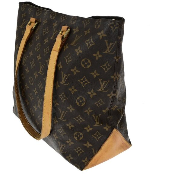 LOUIS VUITTON Cabas Mezzo Shoulder Bag Monogram Leather Brown - Picture 4 of 14